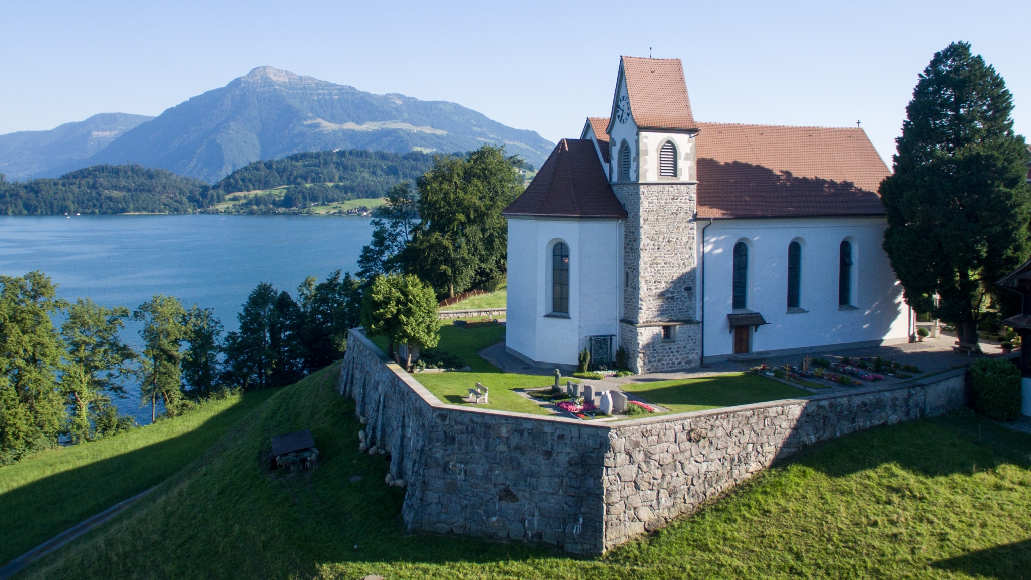 Drohne Luftbild aus Risch am Zugersee